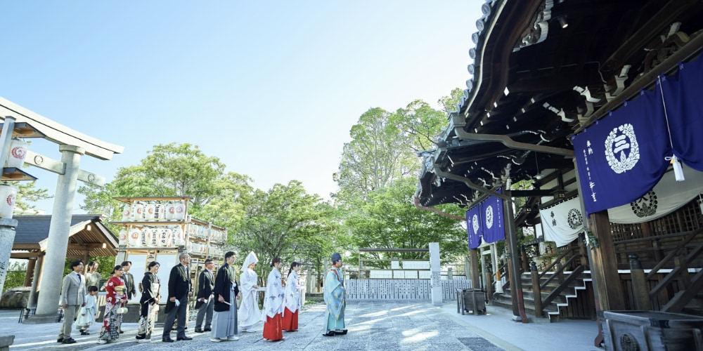 神前式の参進の写真
